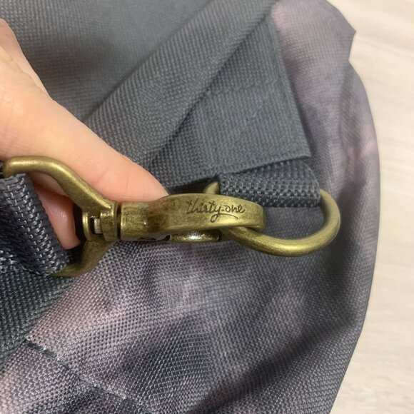 Thirty One Gray Light Pink Strokes Sling Backpack - Picture 10 of 10